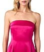 French Connection Carey Satin Strapless Foldover Mini Sheath Dress - Image 6