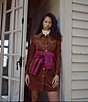 French Connection Casey Corduroy Collared Long Sleeve Button-Front Mini Dress - Image 4