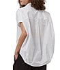 French Connection Cele Rhodes Point Collar Neck Short Sleeve Shirt, Color:Linen White - Image 2