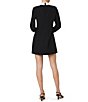French Connection Crepe Collared Neck Bow Detail Shift Mini Dress - Image 2