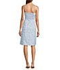 French Connection Echo Floral Print Straight Neck Sleeveless Crepe Dress, Color:Icy Blue Multi - Image 2