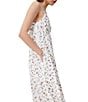 Color:Summer White - Image 3 - Floriana Faron V-Neck Spaghetti Strap Sleeveless A-Line Midi Dress
