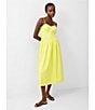 Color:Blazing Yellow - Image 4 - Florida Strappy Sweetheart Neck Sleeveless Side Pocket A-Line Midi Dress