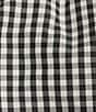 French Connection Gingham Square Neck Spaghetti Strap Ruched Crop Coordinating Top, Color:Black Gingham - Image 4