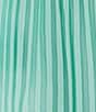 French Connection Halter Neck Sleeveless Sunburst Pleated Georgette Mini Dress, Color:Pastel Turquoise - Image 3