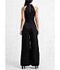 Color:Blackout - Image 2 - Harlow Satin Crossover Sleeveless Jumpsuit
