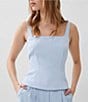 Color:Cashmere Blue - Image 1 - Harry Square Neck Sleeveless Top