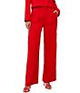 Color:Royal Scarlet - Image 1 - Harry Suiting High Waisted Coordinating Wide Leg Pants