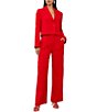 Color:Royal Scarlet - Image 3 - Harry Suiting High Waisted Coordinating Wide Leg Pants