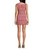 French Connection Houndstooth Square Sleeveless Brushed Wool Blend Sheath Mini Dress, Color:Scarlet Multi - Image 2