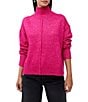 Color:Hot Magenta - Image 1 - Kessy Turtleneck Long Sleeve Sweater