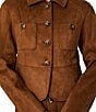 French Connection Laney Suede Collared Long Sleeve Tailored Jacket - Image 4