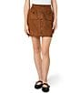 French Connection Laney Suede Patch Pocket Button Front A-Line Mini Skirt - Image 1