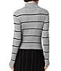French Connection Mason Knit Varsity Stripe Turtleneck Long Sleeve Top - Image 2