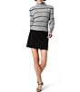 French Connection Mason Knit Varsity Stripe Turtleneck Long Sleeve Top - Image 3