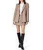 French Connection Naya Herringbone Contrast Notch Lapel Double Breasted Coordinating Blazer - Image 4