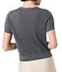 French Connection Nola Fine Knit Round Neck Short Sleeve Sweater - Image 2