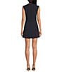 French Connection Ruth Whisper Square Neck Sleeveless Mini Dress, Color:Navy - Image 2