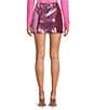 French Connection Sadie Stretch Sequin Micro Mini Skirt, Color:Taffy Pink - Image 2