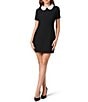 French Connection Shelby Twill Embellished Collar Short Sleeve Sheath Mini Dress - Image 1