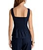 French Connection Square Neck Sleeveless Button Front Coordinating Twill Top - Image 2