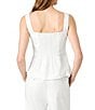French Connection Square Neck Sleeveless Button Front Coordinating Twill Top - Image 2