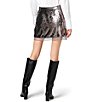 French Connection Stretch Sequin Organza Peek-A-Boo A-Line Mini Skirt - Image 2