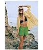 French Connection Structured Taffeta Mid-Rise Relaxed Fit Coordinating Shorts - Image 5