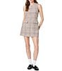 French Connection Sutton Plaid Print Crew Neck Sleeveless A-Line Mini Dress - Image 1