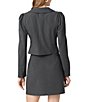 French Connection Tavi Stretchy Crosshatch Peter Pan Collar Puff Sleeves Button Front Coordinating Jacket - Image 2