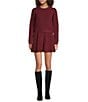 French Connection Vhari Ribbed Knit Mini Coordinating Skirt, Color:Cabernet - Image 3