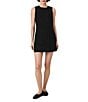 French Connection Whisper Double Breasted Round Neck Sleeveless Mini Dress - Image 1
