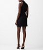 Color:Blackout - Image 2 - Whisper Halter V Neck Sleeveless Blazer Dress