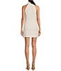 Color:Summer White - Image 2 - Whisper Halter V Neck Sleeveless Blazer Dress
