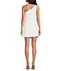 Color:Summer White - Image 2 - Whisper One Shoulder Sleeveless Sarong Tie Dress