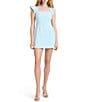 French Connection Whisper Square Neck Flutter Sleeve A-Line Mini Dress - Image 1
