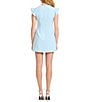 French Connection Whisper Square Neck Flutter Sleeve A-Line Mini Dress - Image 2