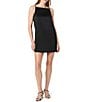 French Connection York Satin Square Neck Sleeveless A-line Mini Dress - Image 1