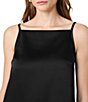 French Connection York Satin Square Neck Sleeveless A-line Mini Dress - Image 4