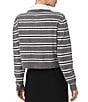 French Connection Yulia Knit Campus Stripe Contrast Collar Long Sleeve Pullover Top - Image 2