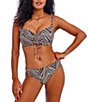 Freya Fiji Falls Scoop Neck Shirred Underwire Bralette Swim Top & High Waist Moderate Coverage Swim Bottom - Image 1