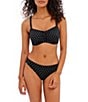 Freya Jewel Cove Dotted Print Scoop Neck Underwire Extended Bra Size Bralette Swim Top - Image 3