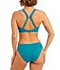 Freya Jewel Cove Hi-Apex Solid Plunge V-Neck Waterfall Edge Extended Bra Sizes Underwire Swim Top & Solid Hipster Swim Bottom - Image 3