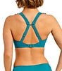 Freya Jewel Cove Hi-Apex Solid Plunge V-Neck Waterfall Edge Extended Bra Sizes Underwire Swim Top & Solid Hipster Swim Bottom - Image 6