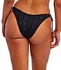 Freya Nomad Nights High Apex Crochet Plunge Neck Bra Size Underwire Bra Swim Top & High Leg Hipster Side Tie Swim Bottom - Image 4