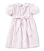 Color:Pink/White - Image 2 - Baby Girls 12-24 Months Floral Printed Smocked Dress