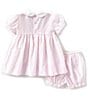 Color:Pink/White - Image 2 - Baby Girls 3-9 Months Floral Printed Smocked Dress