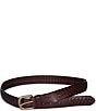 Frye 1.18#double; Woven Leather Belt, Color:Tan - Image 2