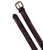 Frye 1.18#double; Woven Leather Belt, Color:Tan - Image 3