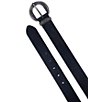 Frye 1.4#double; Genuine Leather Engraved Buckle Belt, Color:Black - Image 3